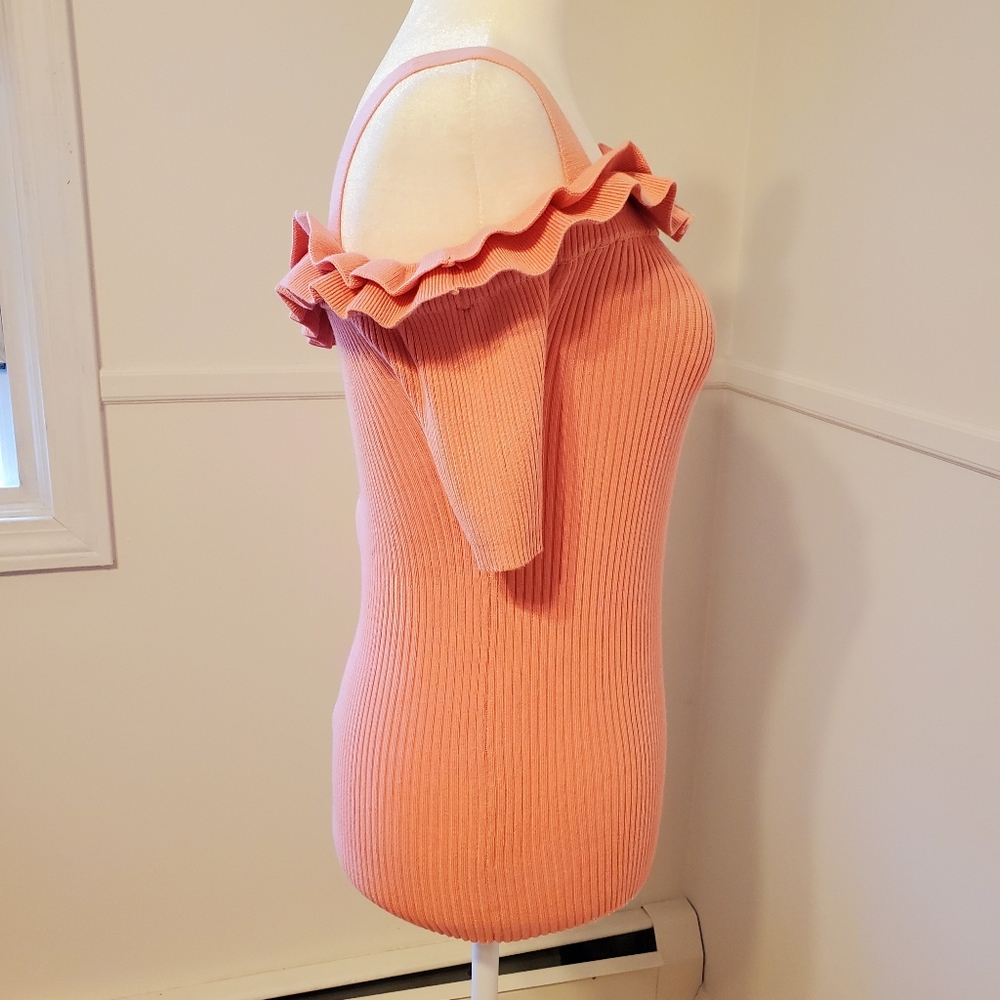 Grace Element's Ruffled Cold Shoulder Top - image 2